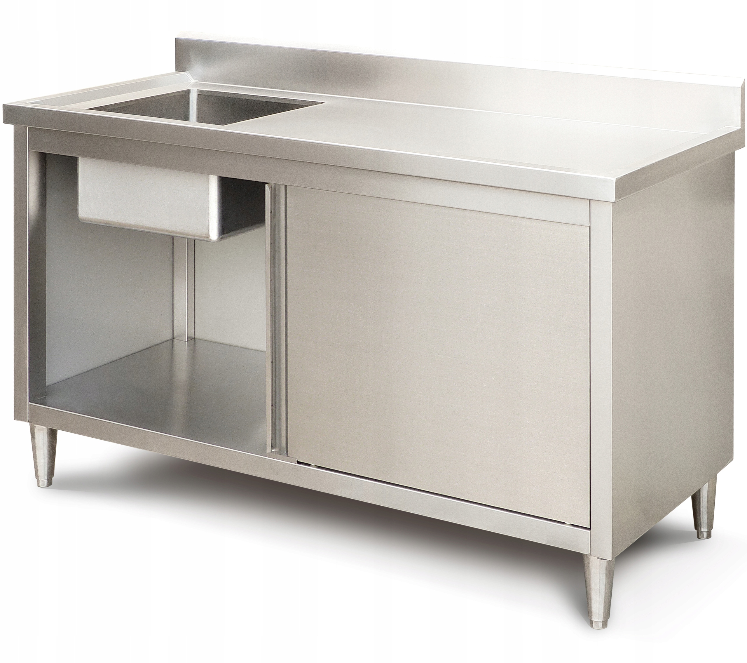 GASTRONOMICKÝ PRACOVNÝ STÔL, BAZÉN, INOX DREZ, 150 CM